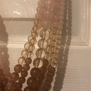 Pink and neutral necklace